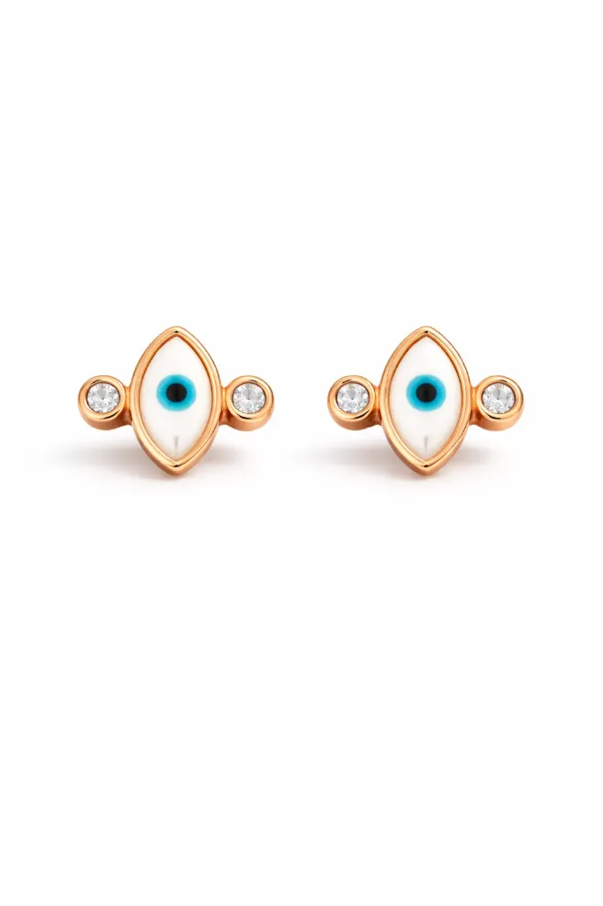 Nazar Glow Evil Eye Stud Earrings