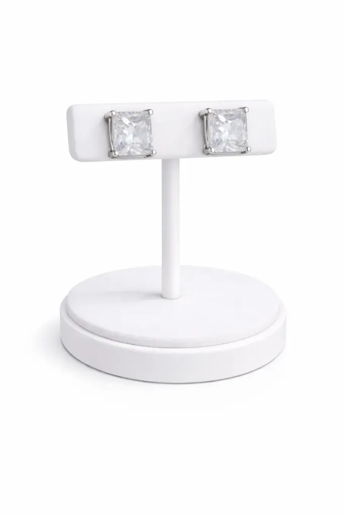 Royal Spark Square Stud Earrings
