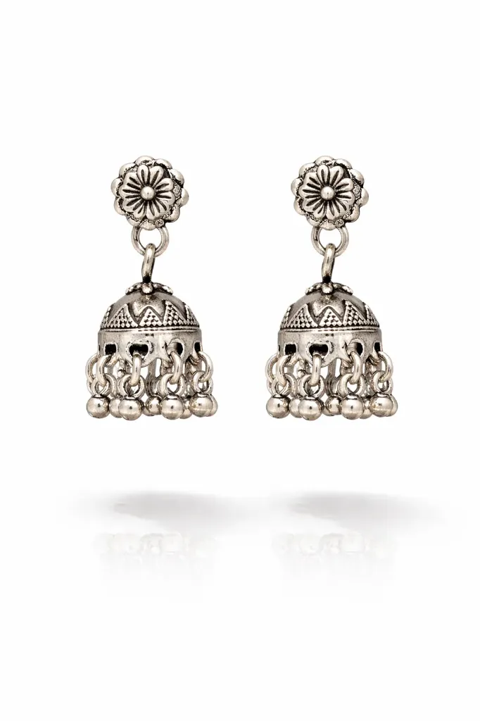 Royal Heritage Oxidized Jhumka