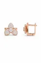 Floral Radiance Rose Gold Stud Earrings